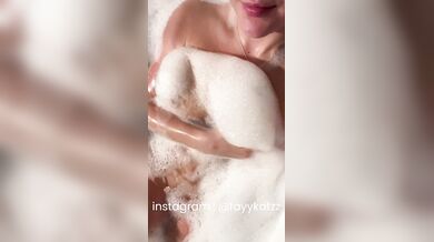 Sexy Wife in taking Bath Playing Her Tits