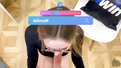After winning 1win, I fucked my stepson and made her creampie, a real homemade i