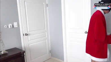 Stepmom gets stuck, Young Latin Lillian licking Stepson's immense knockers while