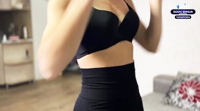 Dress up in inviting attire to entice her daddy, using stockings and gloves to a