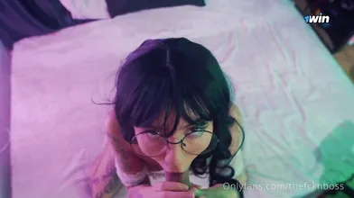 Step sis Luna caught cheating, now getting super-hot ass fucking creampie from m