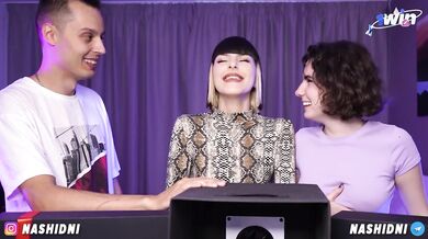 Heat up the undress game with two tramps guessing the taste of a bang-out toy on