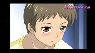 Hentai  Young Virgin Boy Begs a Busty MILF for Sex Uncensored