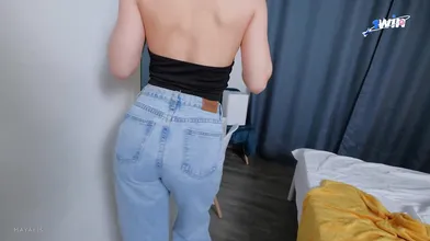 Let's poke at home with super-steamy legitimate yr old babe, large inborn tits,