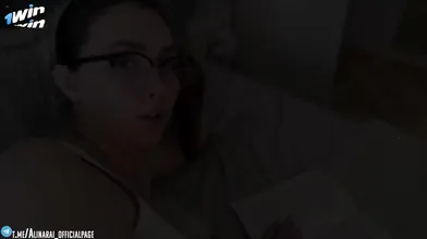 Real couple, stepson and stepmom, inexperienced porn starts with a blowjob.