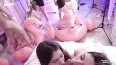 Hostel hump with college cocksluts and pornstars - timedeen's greatest blowjob!