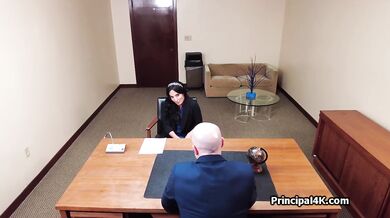 Principal tries on mature teachers juicy pussy