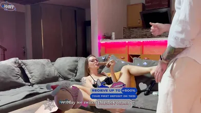 Steppal's daughter of a webcam model pulverized live on air for money - best XXX
