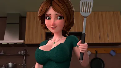 ▸ MILF Aunt Cass Gets Fucked and Creampied in Loud Toon Kitchen Session