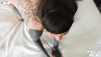 Marseline, a top adult video star in 2023, gives a hot hard-core bj that could w