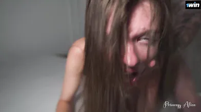 Horny teen mega-bitch gets raunchy nailed until she can't walk anymore, filling