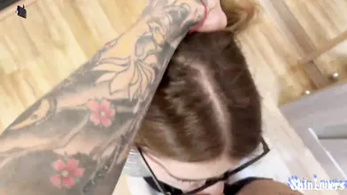 My neighbor's wifey leaned me over and gave me tough sex; I came all over her fa
