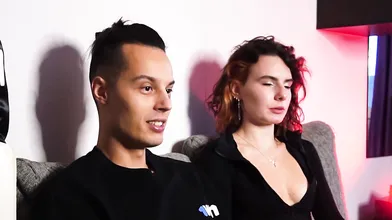 CelebYouTuber Darcy Dark plays de-robe games, showing orgy postures and innate t