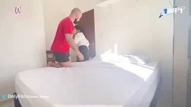 Hot neighbor pokes cheating wife, large man rod sex, impressive porn!