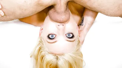 Blue-Eyed Angel Facefucked!