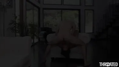 Balls Rubbing Against Her Chin