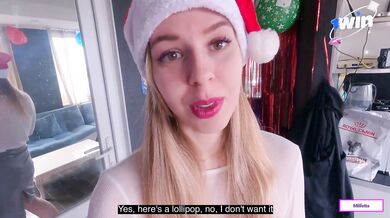 Coal or cumshot? Santa fulfills the desire of a nasty MILF for some real fledgli