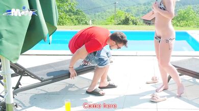 Hubby substituted by pool cleaner! Certainly, I left a peak for him - best XXX p