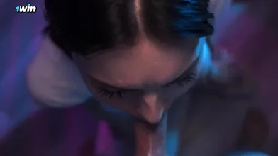 Your super-naughty neighbor tongued her ballsack close-up and sat on the bone wi