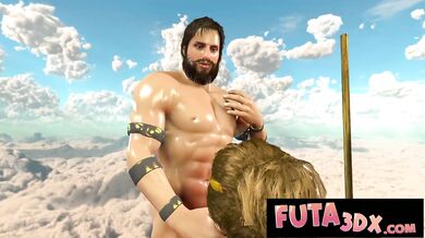 Futa Goddess Gets Fucked Hard On The Throne In The Clouds