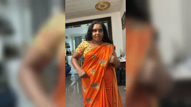 Tamil mom sex with her house owner recorded by her son