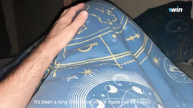 Stepcomrade's daughter entices stepfather under blanket with bj - ultimate hard-