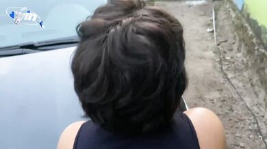 Riding Uber on deserted site with horny latina, getting suck off doggystyle with