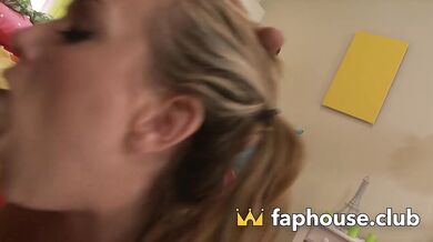 Blonde Bombshell Gets Creamed By Her Lustful Stud Freak's XXX Needs - Paige Ashley