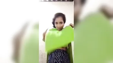 Gouthami reddy manthena removing chudidar showing black sexy bra & nude boobs