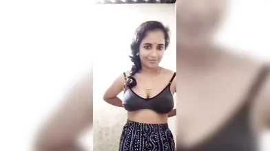 Gouthami reddy manthena removing chudidar showing black sexy bra & nude boobs
