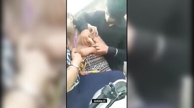 2 Lover Sucking GF Boobs Outdoor Desi MMS