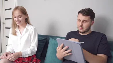 Schoolgirl wants deep fellate job lesson from teacher - MariMoore - XXX!