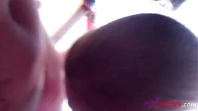 Real outdoor lesbians lick pussy