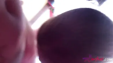 Real outdoor lesbians lick pussy