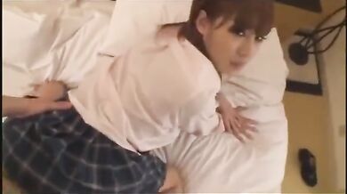 POV close up asian gf blowjob