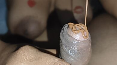 Tamil desi sucking Cum with chocolate
