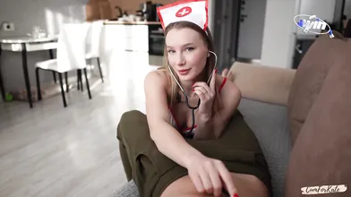 Hot ash-blonde nurse gives patient red-hot lovemaking therapy - porn!