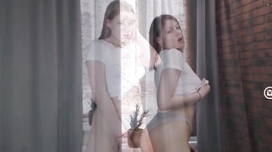 Blonde Cuty With Perky Tits Loud Moaning Masturbation On Webcam