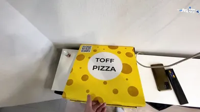 An 18-year-old blond courier with a giant booty lost an order, but found a suref