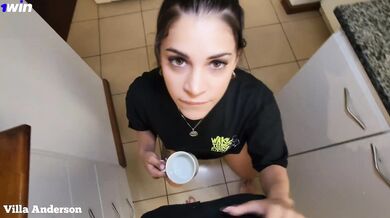 Your warm coffee needs milk from your super-naughty stepsister who'll bring her