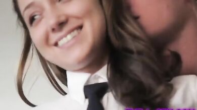 Sexy young girl tries hard anal