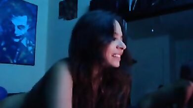 Small tit latina brunette fucks a big cock