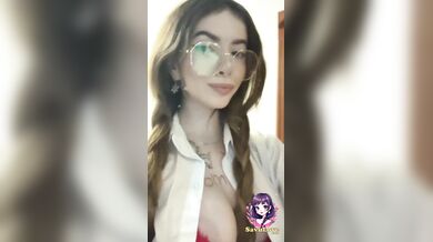 Adrianna Savu in schoolgirl cosplay - sexily charging hardcore porn!