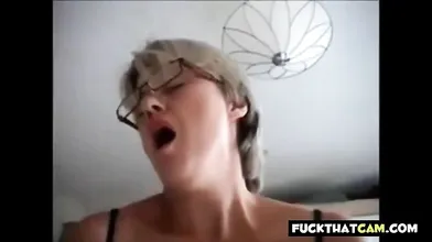 Busty Amateur MILF Gives a Handjob on Webcam