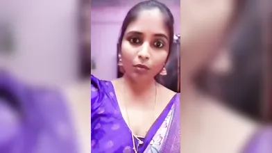 Gouthami reddy manthena in blue saree & showing her bra and milky boobs video