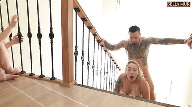 New slut at the dorm, neighbours are shocked!