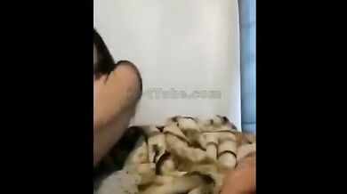 Filipina with big natural tits cums on webcam