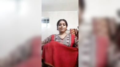 Gouthami reddy manthena removing dress in bathroom showing white bra with boobs