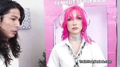 Banging the sexy gamer sexbot in the chair