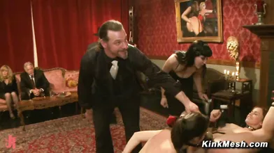 Hardcore BDSM Slave Training with Bella Rossi and Kristine Kahill Whipped and Fucked